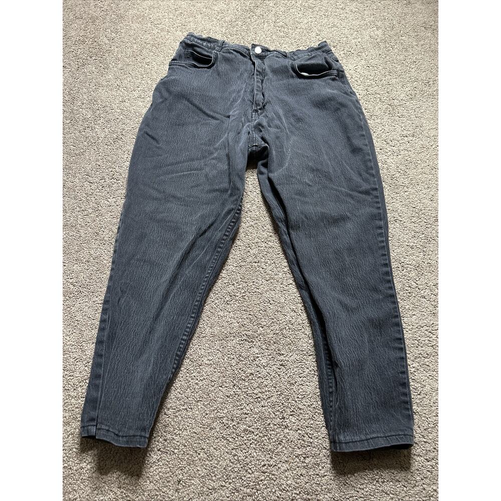 Women’s Size 22 Stefano World Wide Dark Wash Black Cropped Jeans Button Detail